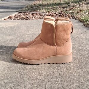 UGG Kristin Chestnut Brown Suede Wedge Boots 7.5